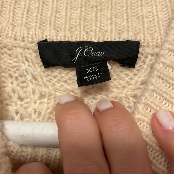 J Crew Cream Cable Knit Sweater - Picture 3 of 5